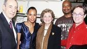 Former New York Governor Mario Cuomo and his wife, Matilda, check in with Race stars Kerry Washington, David Alan Grier and Richard Thomas.