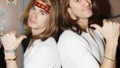 Dueling Claudes! Hair understudy Jay Armstrong Johnson and star Gavin Creel prepare to take the stage in a skit co-written and directed by Creel.