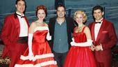 Late Night host Jimmy Fallon shares a festive photo with White Christmas stars James Clow, Melissa Errico, Mara Davi and Tony Yazbeck.