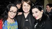 Star Janeane Garofalo, Love, Loss scribe Delia Ephron and author Gerilyn Lucas beam at yet another successful opening night for the hit show.