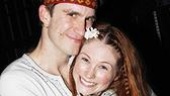 Look at those grins! Gavin Creel gives Allison Case (Crissy) a happy squeeze.