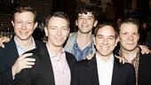 The Temperamentals&rsquo; Matthew Schneck, Arnie Burton, Michael Urie, Sam Breslin Wright and Thomas Jay Ryan toast their show&rsquo;s Outstanding Play nomination.