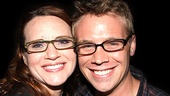 Jennifer Laura Thompson gets cheek to cheek (or should we say specs to specs) with Tenor understudy Brian Sears.