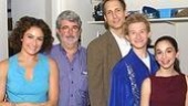 Laura Benanti, George Lucas, Gregg Edelman, Adam Wylie & Molly V. Ephraim backstage.