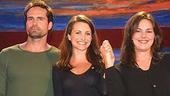 Jason Patric and Kristin Davis (who performed together in a piece called Impact) take a bow with Music Supervisor Georgia Stitt.