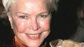 Burstyn arrives at Supper Club with furry friend Zoe.