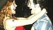 MARCH 29: On what was supposed to be their final performance, young Urban Cowboy stars Jenn Colella and Matt Cavenaugh celebrate news of a last minute reprieve.