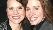 The original gals of Urinetown:Jennifer Laura Thompson and Nancy Opel at the party.