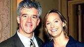 Gregory Jbara, who plays Inspector Andre in Scoundrels, arrives at the party with wife Julie.