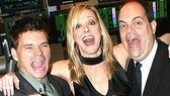 The Producers stars Hunter Foster,Angie Schworer and Brad Oscar show theirexcitement for getting up early in the morning!