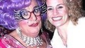 Two Tony winners!Dame Edna with former Ednaette Cady Huffman.