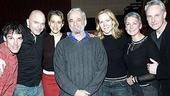 Sondheim poses with the assembled stars.