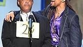Reverend Al Sharpton and Spelling Bee star Derrick Baskin