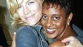 Former Aida costars Felicia Finley and Schele Williams get close backstage.