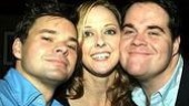 Hunter Foster (Leo Bloom), Angie Schworer (Ulla) and John Treacy Egan (the incoming Max Bialystock).