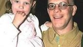 Cast member Eddie Korbich arrives at the after-party with his daughter.