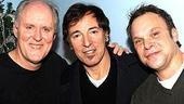 Dirty Rotten Scoundrels stars John Lithgow and Norbert Leo Butz flank Bruce Springsteen.