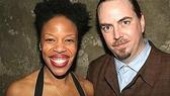 Nilaja Sun, one of the stars of Epic Theater's Einstein's Gift, with the show's director,  Ron Russell.