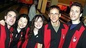 The Little Dog... bowled!Castmates Johnny Galecki, Zoe Lister-Jones and Neal Huff with Spelling Bee's Deborah S. Craig and busy actor Ben Shenkman.
