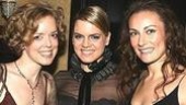 Nancy Anderson, currently in off-Broadway's Burleigh Grimes, smiles with The Wedding Singer's Amy Spanger and  Laura Benanti.