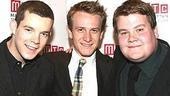 Let's hear it for the History Boys! Here, Russell Tovey, Jamie Parker and James Corden are all smiles.