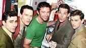Hugh Jackman at Jersey Boys - John Lloyd Young - Christian Hoff - Hugh Jackman - J. Robert Spencer - Daniel Reichard (singing)