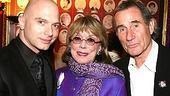 Tony winners, three! Presenter Phyllis Newman (won for Subways are for Sleeping) flanked by Michael Cerveris (for Assassins) and Jim Dale (for Barnum).
