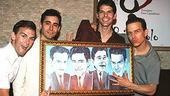 Photo Op - Jersey Boys Portrait Unveiling -  Daniel Reichard - John Lloyd Young - J. Robert Spencer - Christian Hoff (getting funky)
