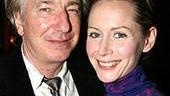 My Name is Rachel Corrie director Alan Rickman was there with his production's star Megan Dodds.