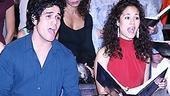 In good company: Ali Ewoldt rehearsingwith Adam Jacobs and the castof Les Miserables