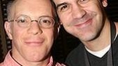 Grinning it up at Sardi's, Drowsycastmates Eddie Korbich and Joey Sorge.