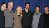 Director Falls (2nd from left) with Talk Radio's 5-star line-up. Sebastian Stan, Stephanie March, Peter Hermann, Erik Jensen and Liev Schreiber 