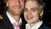 Michael Laurence plays Talk Radio'sstation manager Stu, while Sebastian Stanis the show's party-crazed dude Kent.