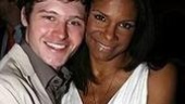 Playing stage siblings in 110 in the Shade, Bobby Steggert gives his sis Audra McDonald a hug.