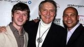 John Cullum with the two handsome young men who play his sons in 110, Bobby Steggert and Chris Butler.