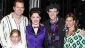 Family night out: Mary Poppins' stars Ashley Brown and Gavin Lee welcome Jack Coleman and his wife Beth Toussaint and their daughter Tess.