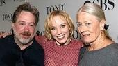 Nominee Charlotte d'Amboise huddles in with Spring Awakening producer Tom Hulce and Magical Thinking's Vanessa Redgrave.