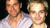 Talk Radio co-stars Peter Hermann (who wrote a First Person for Broadway.com) and Sebastian Stan (who was a featured Fresh Face) enjoy the party.