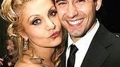 Paulette gives Frankie a peck.Legally Blonde's Orfeh withJersey Boys' John Lloyd Young.