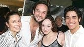 Backstage after their performance, Les Miz's quartet of stars gave us a shot. From left, Lea Salonga, Drew Sarich, Megan McGuiness and Adam Jacobs.