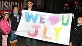 Photo Op - John Lloyd Young Leaves Jersey Boys -  John Lloyd Young (with We Love JLY sign)