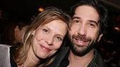 August's Amy Morton with David Schwimmer, who has a theater company in their shared windy city.