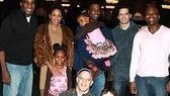The Rock family gets close to Little Mermaid stars Norm Lewis, Sean Palmer, Tituss Burgess, Eddie Korbich and Trevor Braun.