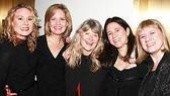 Director Judith Ivey (c.) and playwright Kathleen Clark (r.) with their Soccer Mom stars Caralyn Kozlowski, Nancy Ringham and Deborah Sonnenberg.