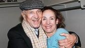 Klugman gives November star Laurie Metcalf a squeeze.