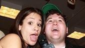 Lea Michele hams it up with co-star Brian Charles Johnson.