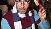 Adam Kantor, the show's final Mark, spiffs up his 'do pre-show.