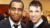 Star Daniel Breaker poses with Josh Prince, Shrek’s choreographer.