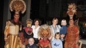 Kathie Lee Gifford and Phil Collins at the Lion King – Dana Tyler – Dashaun Young – Derek Smith – Nathaniel Stampley – Tshidi Manye – Phil Collins – Family – Nanny