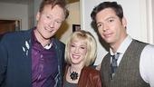 Fresh from performing in a skit where he got a pie in the kisser, Conan O’Brien poses for a cute, celeb-packed pic with Kathy Griffin and Harry Connick Jr.